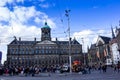 Crowded Amsterdam city centre Royalty Free Stock Photo